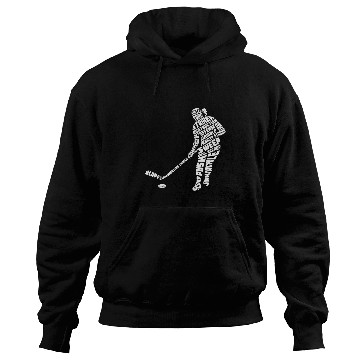 Discover Sport Hockey Field Hockey Typography Word Art Hoodies