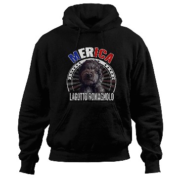 Discover Lagotto Romagnolo Pet Merica Lagotto Romagnolo Dog American Flag USA Hoodies