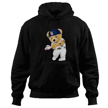 Discover Sport Baseball Cute teddy bear baseball hitter Hoodies