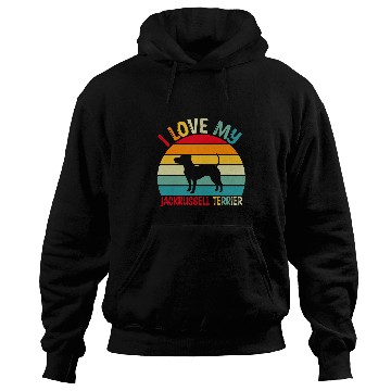 Discover Jack Russell Pet Sunset jack Russell terrier Vibes Retro Doggo Love Hoodies