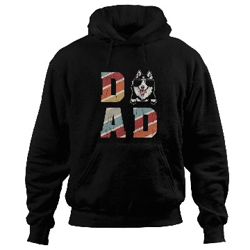 Discover Husky Pet Dad Cool for Dog Dad Retro Vintage Hoodies