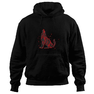 Discover Coyote Mammal burning angry Wildlife Colorful Wolves Wild Animal Hoodies