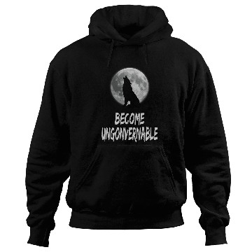Discover Coyote Mammal Become Ungovernable wolfs Howling at Moon Hoodies
