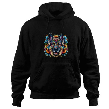 Discover German Shepherd Pet Cinco De Mayo Sugar Skull Flower Hoodies