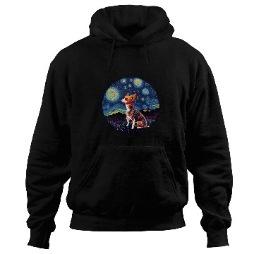 Discover Chihuahua Pet Red Chihuahua Starry Night Van Gogh Colorful Hoodies