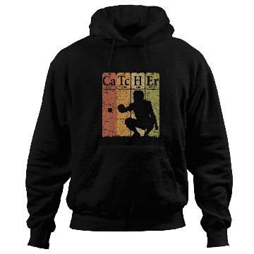 Discover Sport Baseball Periodic Table Elements Nerd Baseball Catcher Retro 22 Hoodies