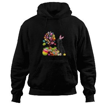 Discover Labrador Pet BLACK Labrador Easter Egg Tree Dogs Bunny Easters Day Hoodies