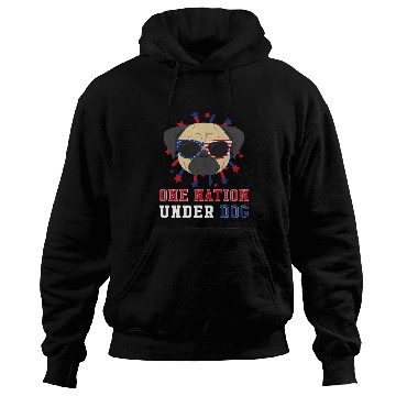 Discover Pug Pet 2One Nation Under Dog 4th Of July Hoodies