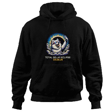 Discover Samoyed Dog Selfie Solar Eclipse Hoodies