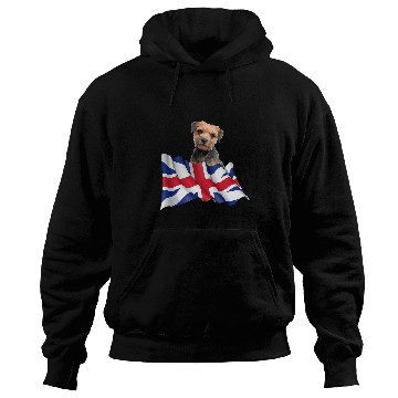 Discover Border Terrier Pet Union Jack Flag Dog Hoodies