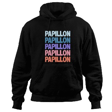 Discover Papillon Pet Funny Modern Repeated Text Design Hoodies