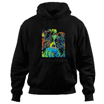 Discover Papillon Pet Face Puppy Pop Art Hoodies