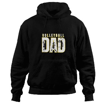 Discover Sport Volleyball Dad Black and Gold Hoodies