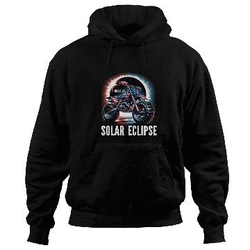 Discover Total Solar Eclipse Motorcycle April 8 2024 Solar Eclipse Hoodies