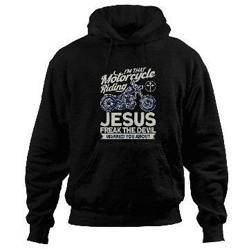 Discover Christian Motorcycle Biker Motorcycle Riding Jesus Freak Hoodies