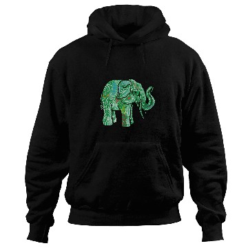 Discover Elephant Mammal animal motif colourful animal print art Hoodies
