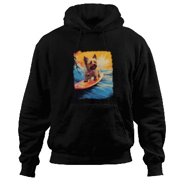 Discover Paddle Board Surfing Dog Yorkshire Terrier Hoodies