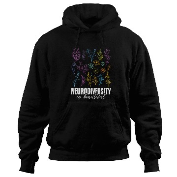 Discover Autism Puzzle ASD Beautiful Flowers Neurodiversity Hoodies