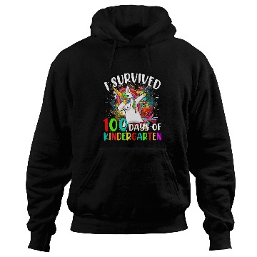 Discover Unicorn Pet I Survived 100 Days Of Kindergarten Kids  Unicorn 65 Hoodies