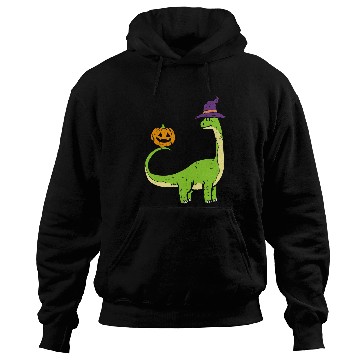 Discover Dinosaur Pet Brachiosaurus Witch Pumpkin Halloween Dinosaur Brontosaurus 2 2 Hoodies