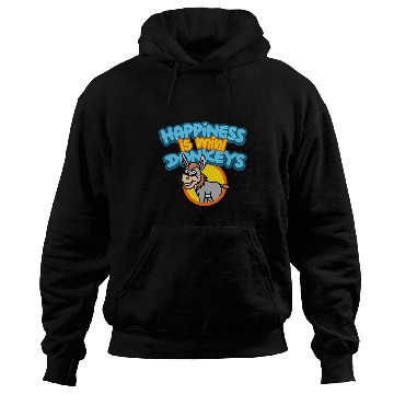 Discover Happiness Is Mini Donkeys Rancher Farmer Miniature Donkey Hoodies