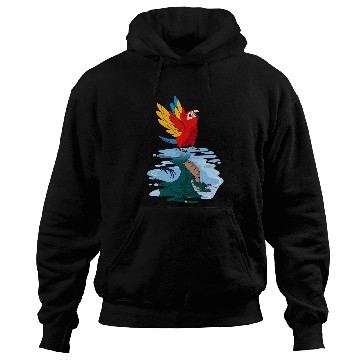 Discover Dragon Pet Parrot Dragon Reflection I Scarlet Macaw Hoodies