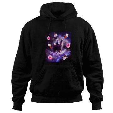 Discover Llama Pet Outer Space Owl Riding Llama Unicorns Donut Hoodies