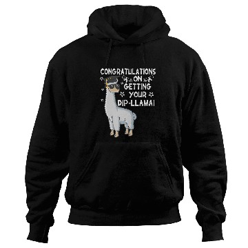 Discover Llama Pet Funny Congratulations on DipLlama Graduation Hoodies