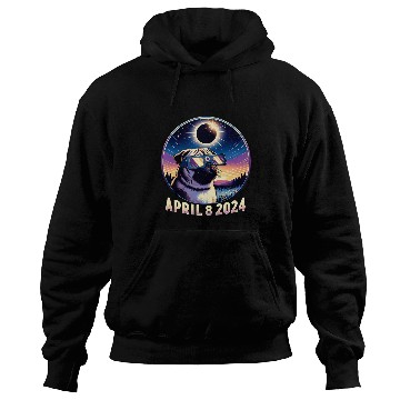 Discover Pug Watching Total Solar Eclipse Dog Animal Hoodies