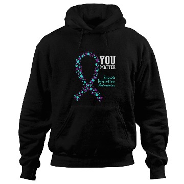 Discover suicides Prevention 988 Ribbon You Matter Ribbon Hoodies