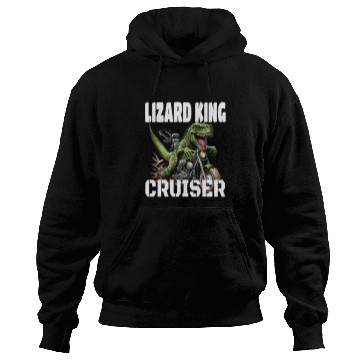 Discover TRex And Motorcycle Lizard King Cruiser Hoodies