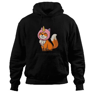 Discover Unicorn Pet Fox Kawaii Unicorn Rainbow Hat Hoodies