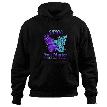 Discover suicides Prevention 988 Stay You Matter Butterfly Hoodies