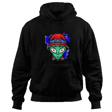 Discover Aliens UFO face Funny Space Planets Galaxy Solar System Hoodies