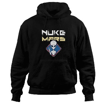 Discover Aliens UFO Nuke Mars Funny alien with a peace sign Hoodies
