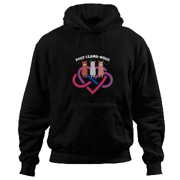 Discover Llama Pet PolyLlamaRous Funny Polyamory For Polyamorous Throuple 21 Hoodies