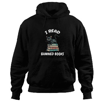 Discover I Read Banned Books And black cats Reader Bookworm Women Men Hoodies