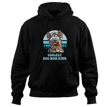 Discover Yorkshire Terrier Skiing Winter Coolest Dog Mom Ever Hoodies