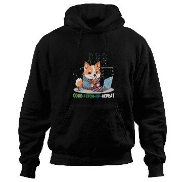 Discover Shiba Inu Pet Code Fetch Sip Repeat Coffee Binary Shiba Inu Programmer Hoodies