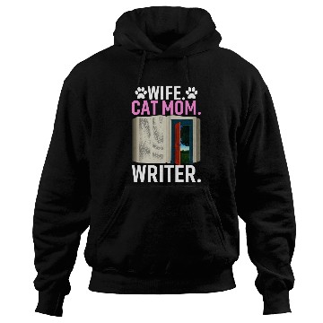 Discover Book Fun Wife Cat Mom Writer Author Book Writing 5 Hoodies