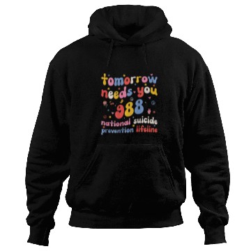 Discover suicides Prevention 988 Ribbon Retro Tomorrow Needs You 988 suicides Prevention Awareness 4 Hoodies
