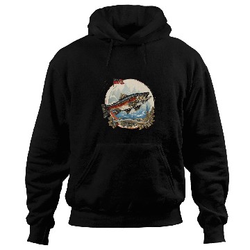 Discover Fishing Fun American US Flag With Fly Fishing Brook Trout Fish 8 Hoodies