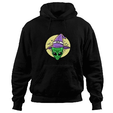 Discover Aliens UFO Wizard Witch Halloween Hoodies