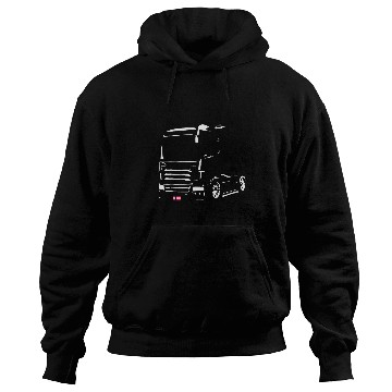 Discover Truck Fun Driver Design with Norway Flag License Plate Hoodies