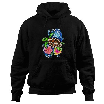 Discover Turtle Pet and Hibiscus Hoodies