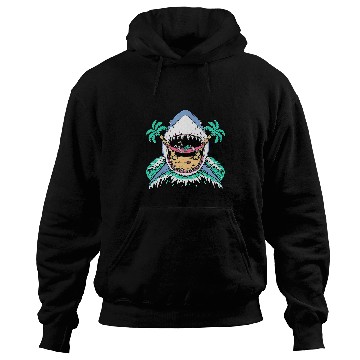 Discover Shark Pet Skull Shark Attack Skeletons On The Beach Hoodies