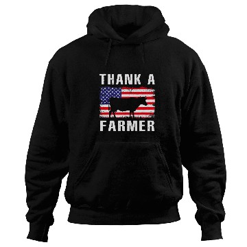 Discover Cow Pet Thank A Farmer Patriotic Daisy Cow American Flag 4th of July 203 Hoodies