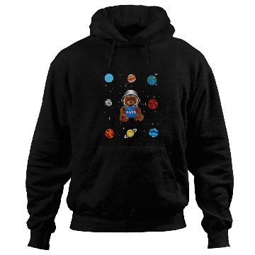 Discover Astronaut Job NASA Astronaut TeddyBear Planets Worm Hoodies
