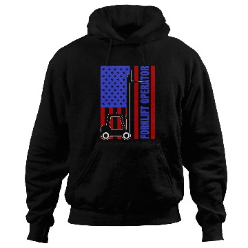 Discover Forklift Fun Driver Certified Operator American Flag Patriotic Hoodies