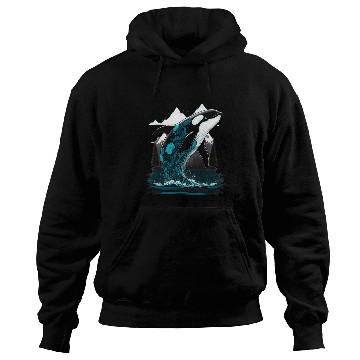 Discover Whale Pet Colourful mystical orca whale watching dolphin pottWhale Pet Hoodies